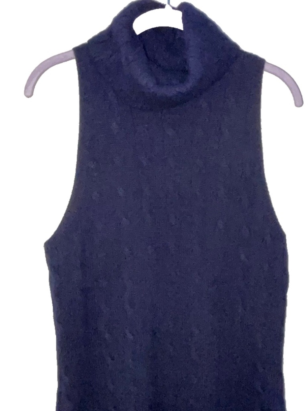 RUGBY Ralph Lauren Sweater Dress XL Cashmere Wool Navy Blue Cable Knit Cowl Neck - Picture 3 of 10